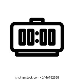 digital clock vector icon isolate don white background