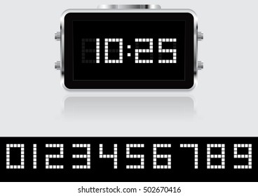 Digital clock vector object
