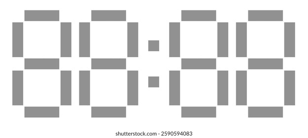 digital clock vector. time, hour, minute, second