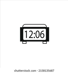 digital clock vector type icon