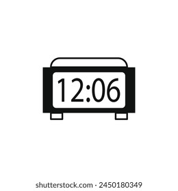 digital clock vector type icon