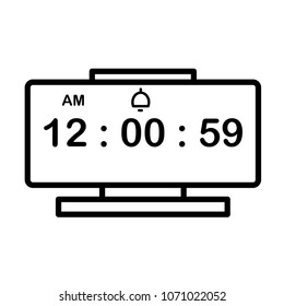 digital clock watch deadline alarm schedule vector template