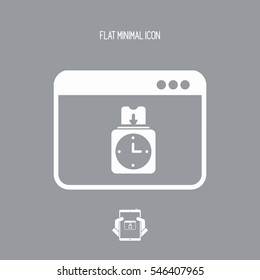 Digital clocking-in card - Vector icon for computer website or application