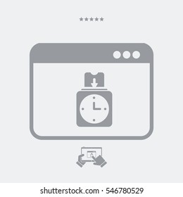 Digital clocking-in card - Vector icon for computer website or application