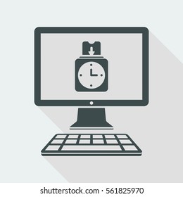 Digital clocking-in card - Vector icon for computer website or application