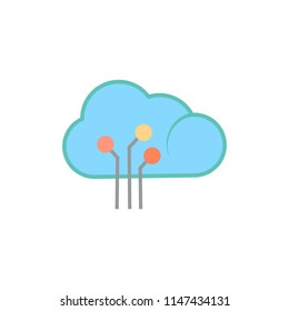 Digital Cloud Computing Logo Icon Design