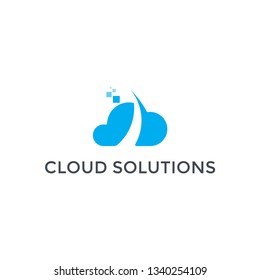 Digital Cloud Logo Design Template Vector Stock Vector (royalty Free 