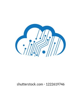 digital cloud, logo icon