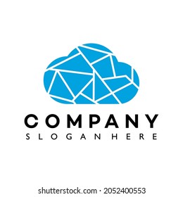Digital Cloud Logo Template Design Vector