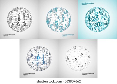 Digital code background, abstract illustration. The concept of globalization