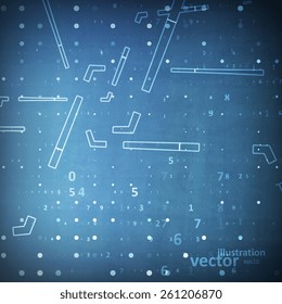 Digital code background, abstract technology vector illustration eps10