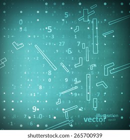 Digital code background, abstract technology vector illustration eps10
