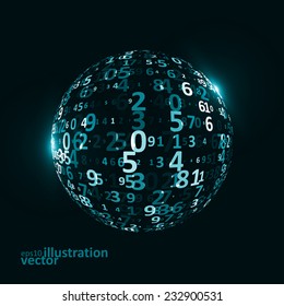 Digital code background, abstract vector illustration eps10. The concept of globalization