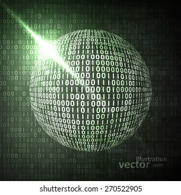 Digital code background, abstract vector illustration eps10. The concept of globalization