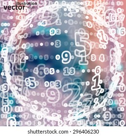 Digital code background, abstract vector illustration eps10