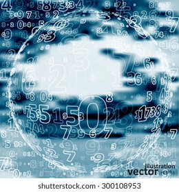 Digital code background, abstract vector illustration eps10