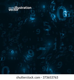 Digital code background, abstract vector illustration eps10