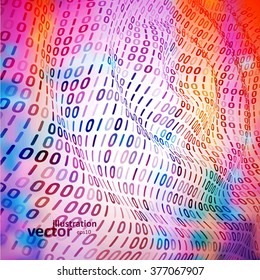 Digital code background, abstract vector illustration eps10