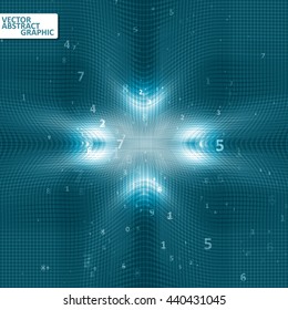 Digital code background, abstract vector illustration eps10