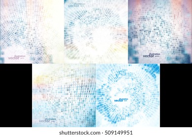 Digital code background, abstract vector illustration eps10