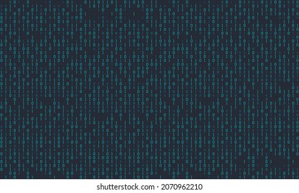 Digital code background. Matrix style program. Random falling numbers.