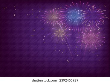 Código digital con fuegos artificiales coloridos y polvo de estrellas.