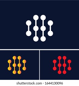 Digital code logo illustration. coding. dot. programmer logo icon Vector. media logo
