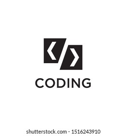 Digital code logo symbol, Logo for a coding programmer Coding school, Web developer logo types, Creative HTML coding elements