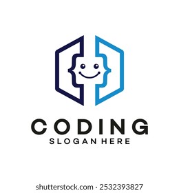 código digital logotipo símbolo vetor ilustração design