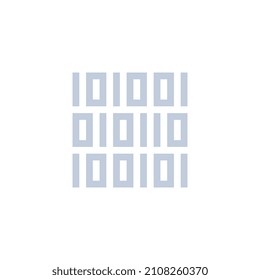 Digital code pixel art icon. Web site design. 8-bit. Game assets. Isolated on white background abstract vector illustration. Element design for mobile app, web.