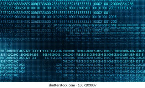 Digital Code Technology Background,Hi-tech Digital and sound wave Concept design,Free Space For text in put,Vector illustration.