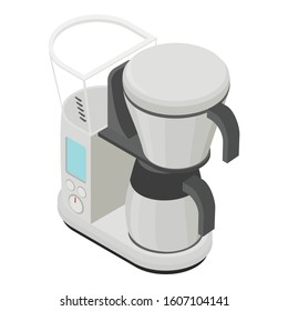 Digital coffee machine icon. Isometric of digital coffee machine vector icon for web design isolated on white background
