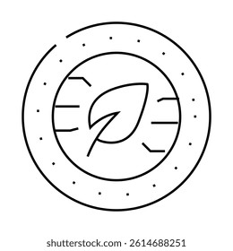 digital coin chia cryptocurrency line icon vector. digital coin chia cryptocurrency sign. isolated contour symbol black illustration
