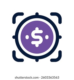 digital coin dual tone icon. Sleek and modern vector icon for websites, mobile apps, marketing materials, and corporate design. Fully scalable and ready to use.