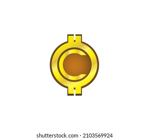 digital coin logo creative modern simple logo
