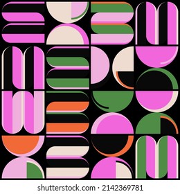 Digital collage graphics pattern made with vector abstract forms and generative geometric shapes, useful for web background, poster art design, magazine front page, hi-tech print, cover artwork.