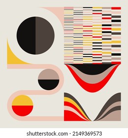 Digital collage graphics pattern made with vector abstract forms and generative geometric shapes, useful for web background, poster art design, magazine front page, hi-tech print, cover artwork.