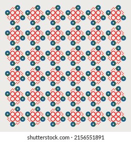 Digital collage graphics pattern made with vector abstract forms and generative geometric shapes, useful for web background, poster art design, magazine front page, hi-tech print, cover artwork.
