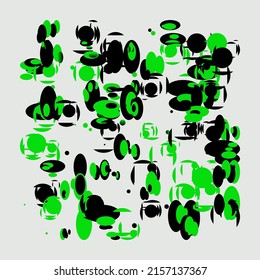 Digital collage graphics pattern made with vector abstract forms and generative geometric shapes, useful for web background, poster art design, magazine front page, hi-tech print, cover artwork.