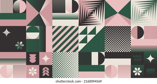 Digital collage graphics pattern made with vector abstract forms and generative geometric shapes, useful for web background, poster art design, magazine front page, hi-tech print, cover artwork.