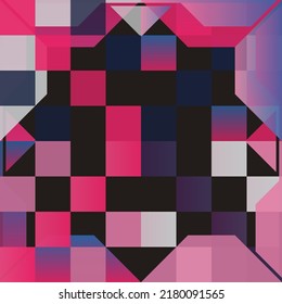 Digital collage graphics pattern made with vector abstract forms and generative geometric shapes, useful for web background, poster art design, magazine front page, hi-tech print, cover artwork.