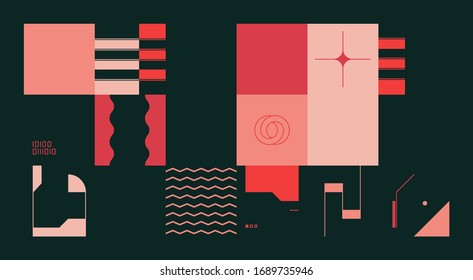 Digital collage of vector abstract technological elements with high-tech lines and geometric shapes, useful for web background, poster art design, magazine front page, hitech print, cover artwork
