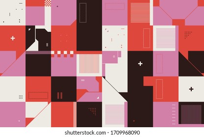 Digital collage of vector abstract technological elements with high-tech lines and geometric shapes, useful for web background, poster art design, magazine front page, hitech print, cover artwork.