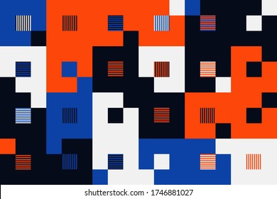 Digital collage of vector abstract technological elements with high-tech lines and geometric shapes, useful for web background, poster art design, magazine front page, hitech print, cover artwork.