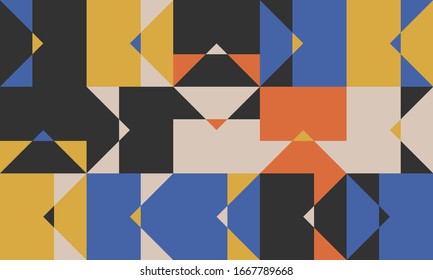 Digital collage vector artwork with abstract deconstructed shapes and cutout graphics elements, great for various backgrounds, poster art, textile design, decorative prints, invitation letters, etc.