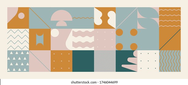 Digital collage vector artwork with abstract deconstructed shapes and cutout graphics elements, great for various backgrounds, poster art, textile design, decorative prints, invitation letters, etc. - Shutterstock ID 1746044699
