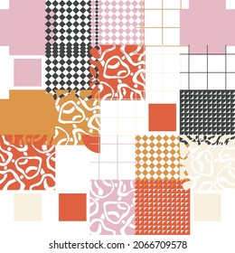 Obra gráfica vectorial de collage digital con formas desconstruidas abstractas y elementos gráficos recortados, estupenda para diversos fondos, arte de afiches, diseño textil, impresiones decorativas, cartas invitadas, etc.