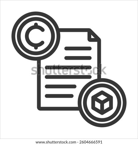 Digital Collectible Outline Icon Vector Illustration