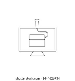 Digital coloring colored icon. Element of programming for mobile concept and web apps icon. Outline, thin line icon for website design and development, app development