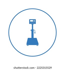 Icono de escala de peso comercial digital | Icono de versión circular |